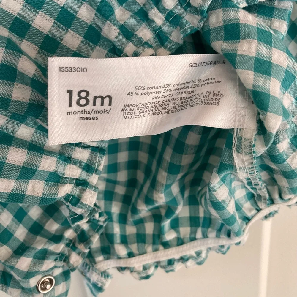 Carter's checkered Romper